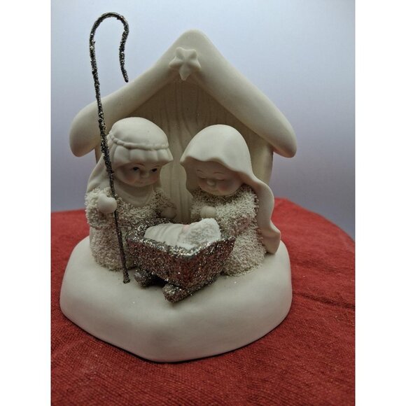Department 56 Beneath The Christmas Star Nativity Scene Figurine With Glitter Ac - Picture 2 of 7
